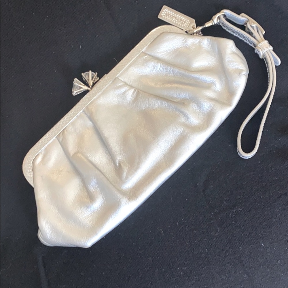 Coach Silver Python Clutch - image 1